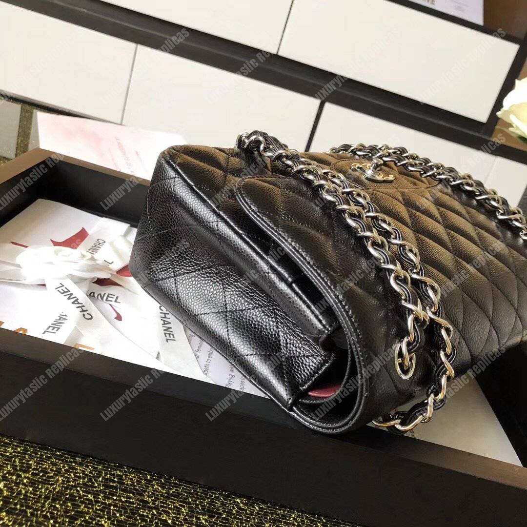 Ch*el large classic handbag black