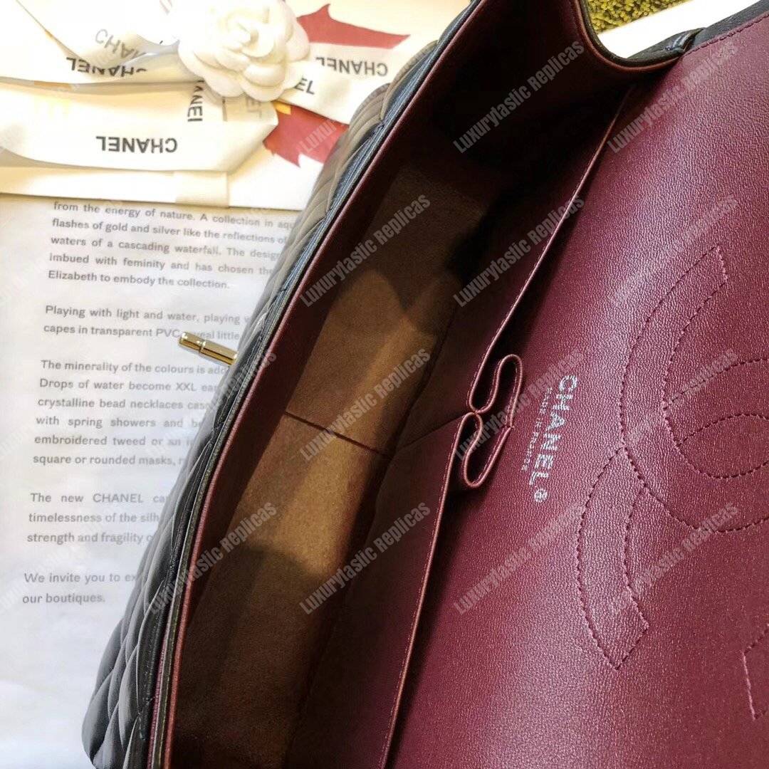 Ch*el large classic handbag black