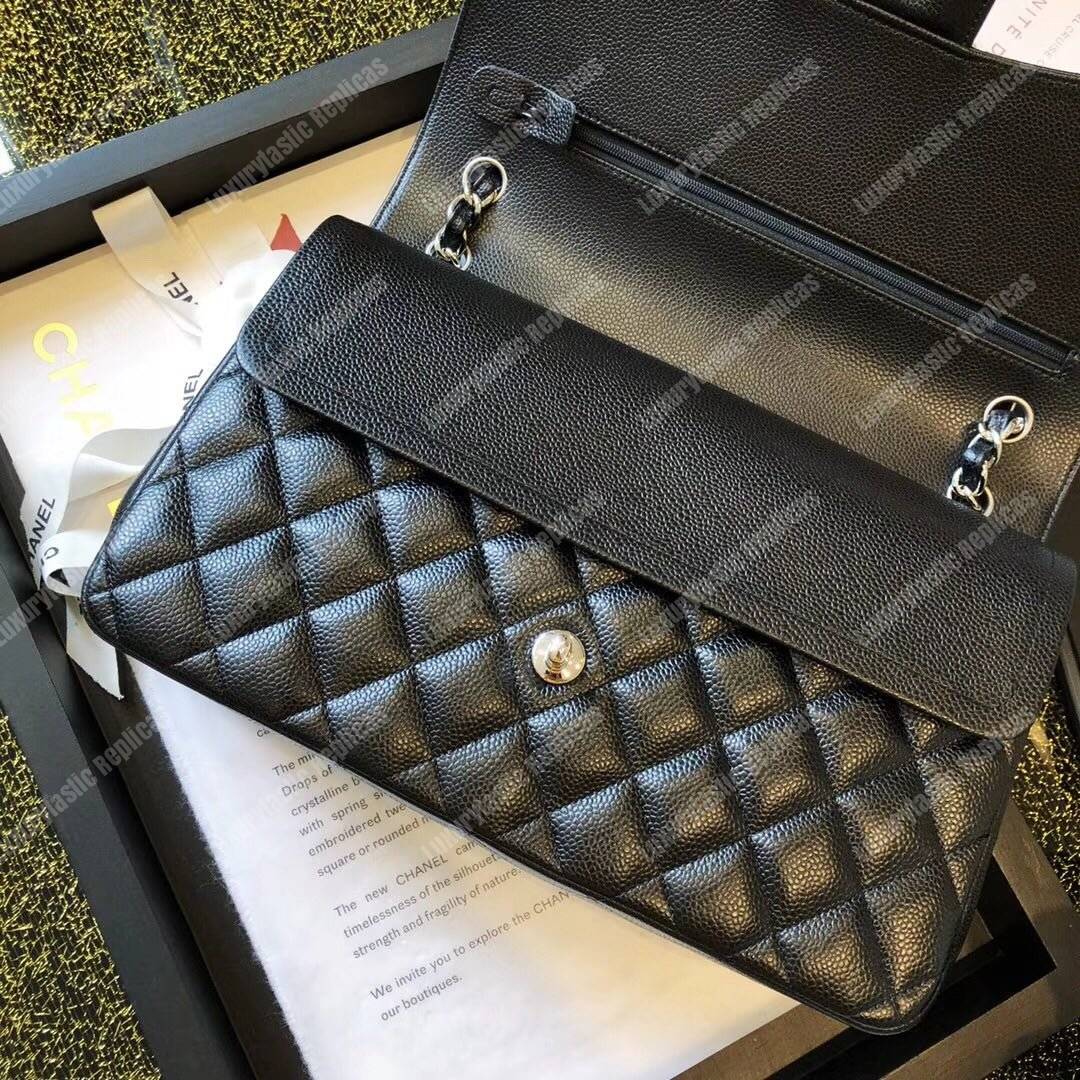 Ch*el large classic handbag black