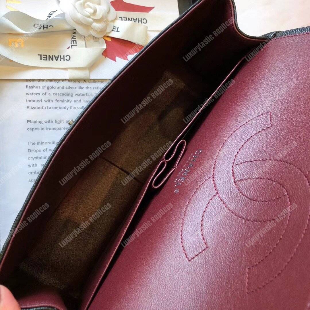 Ch*el large classic handbag black