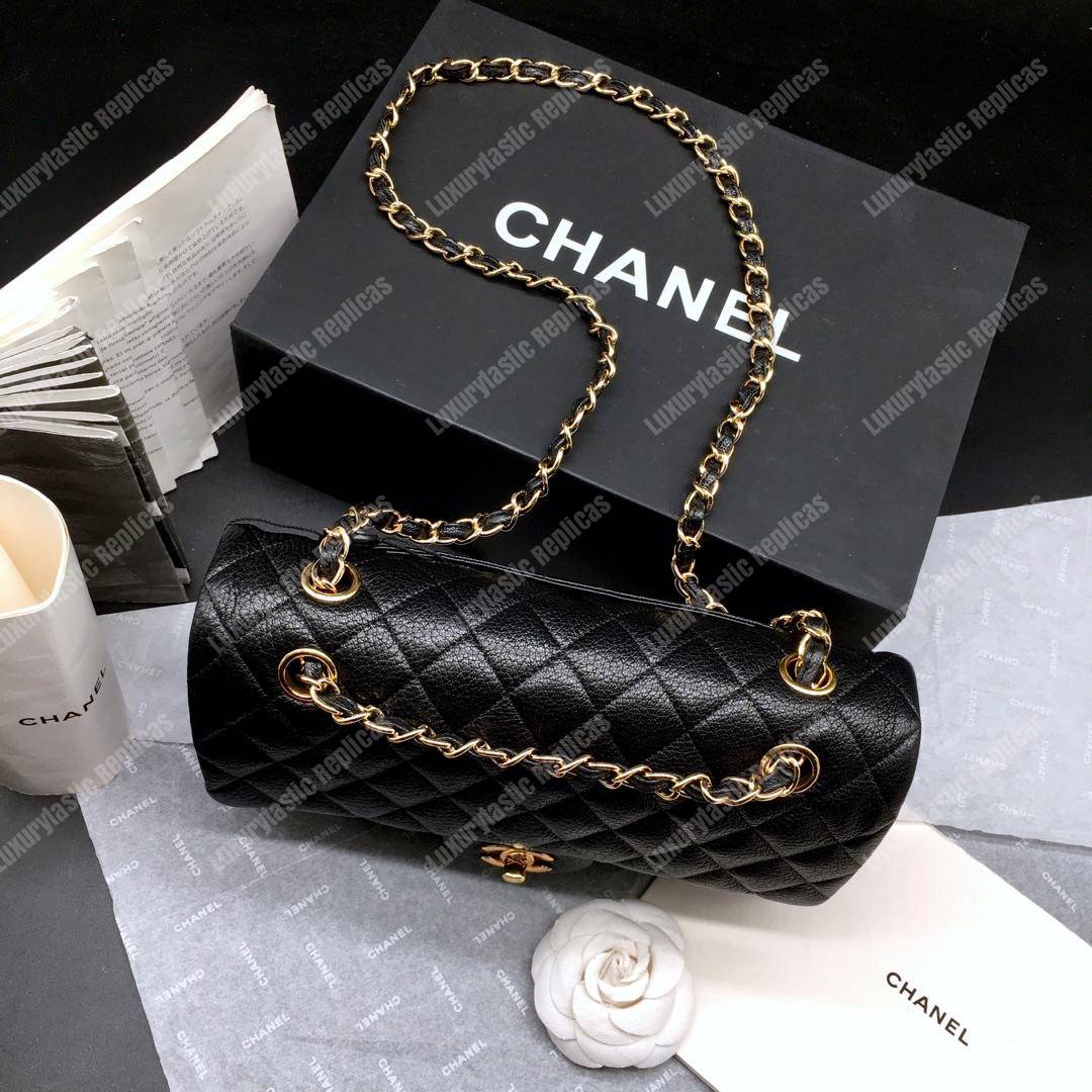 Ch*el medium classic handbag black
