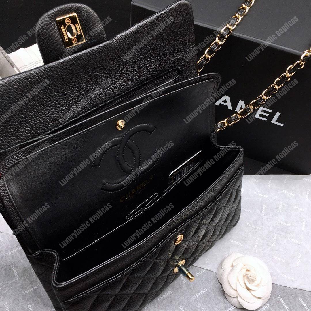 Ch*el medium classic handbag black