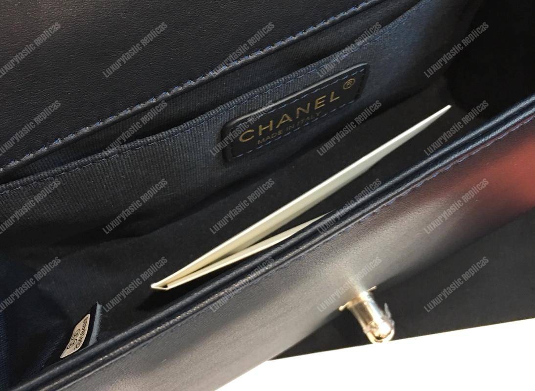 Ch*el medium boy handbag white