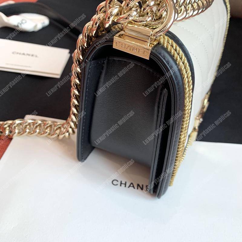 Ch*el small boy handbag white