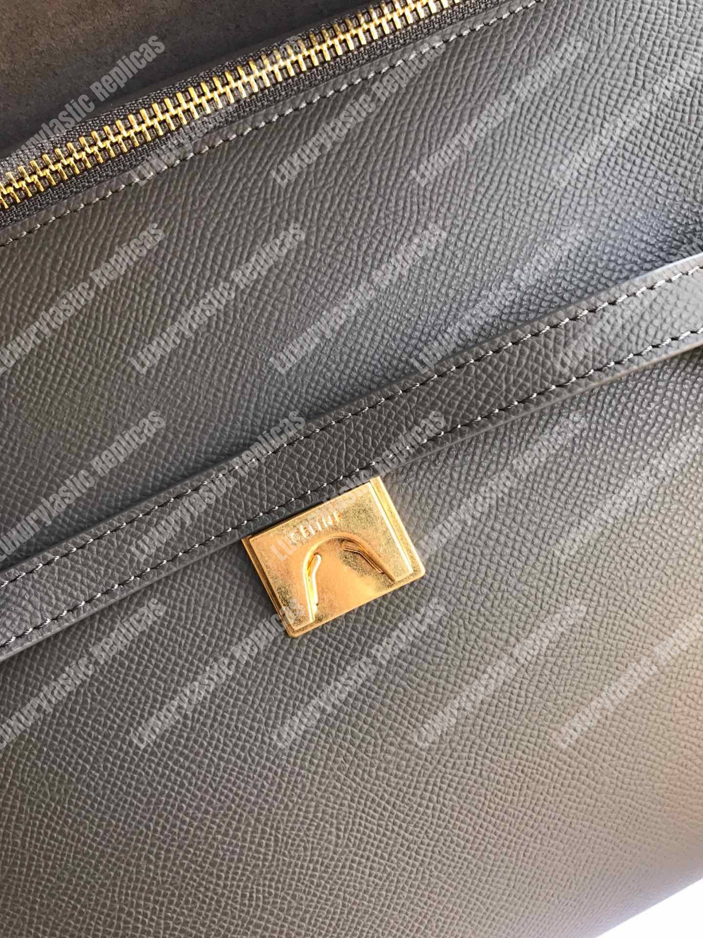 Ce**e mini belt bag in grained calfskin grey