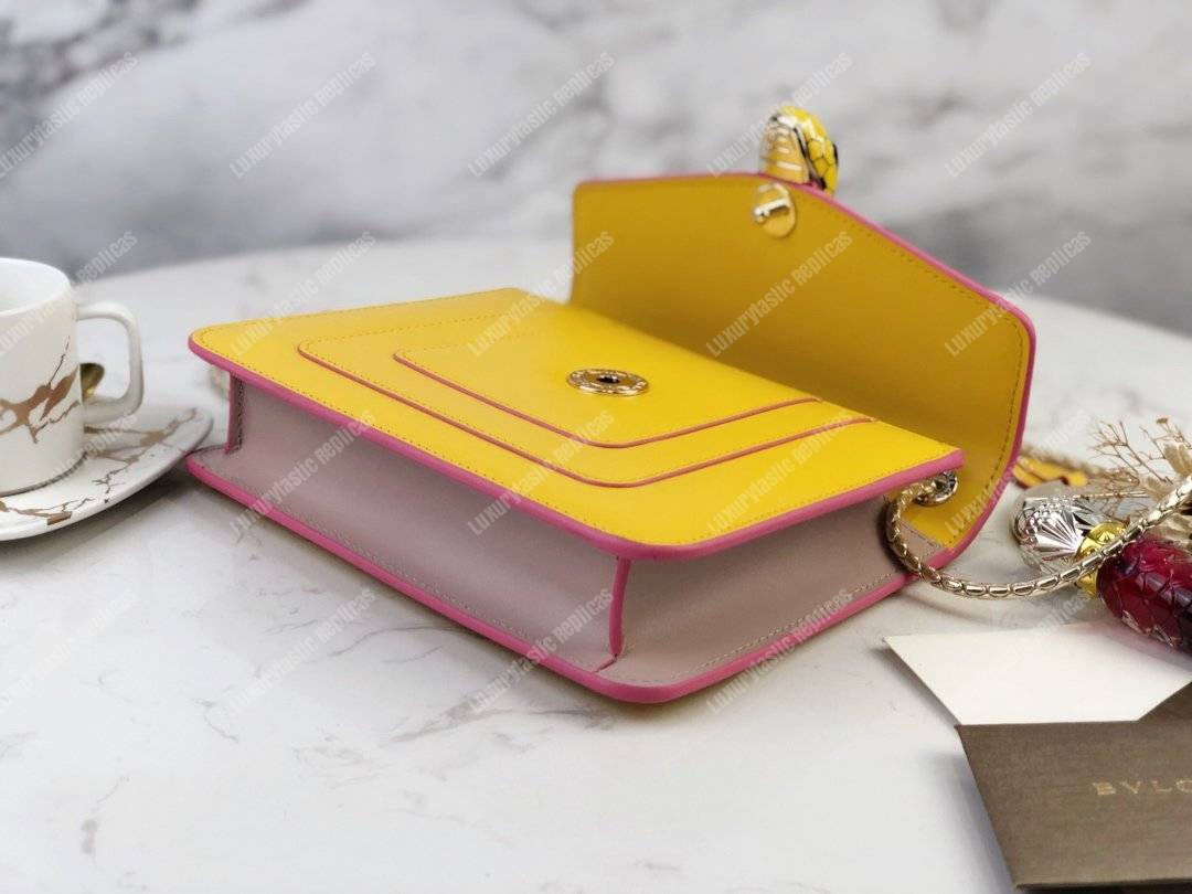BVL Serpenti Forever Crossbody Bag Buttercup Citrine / Crystal Rose