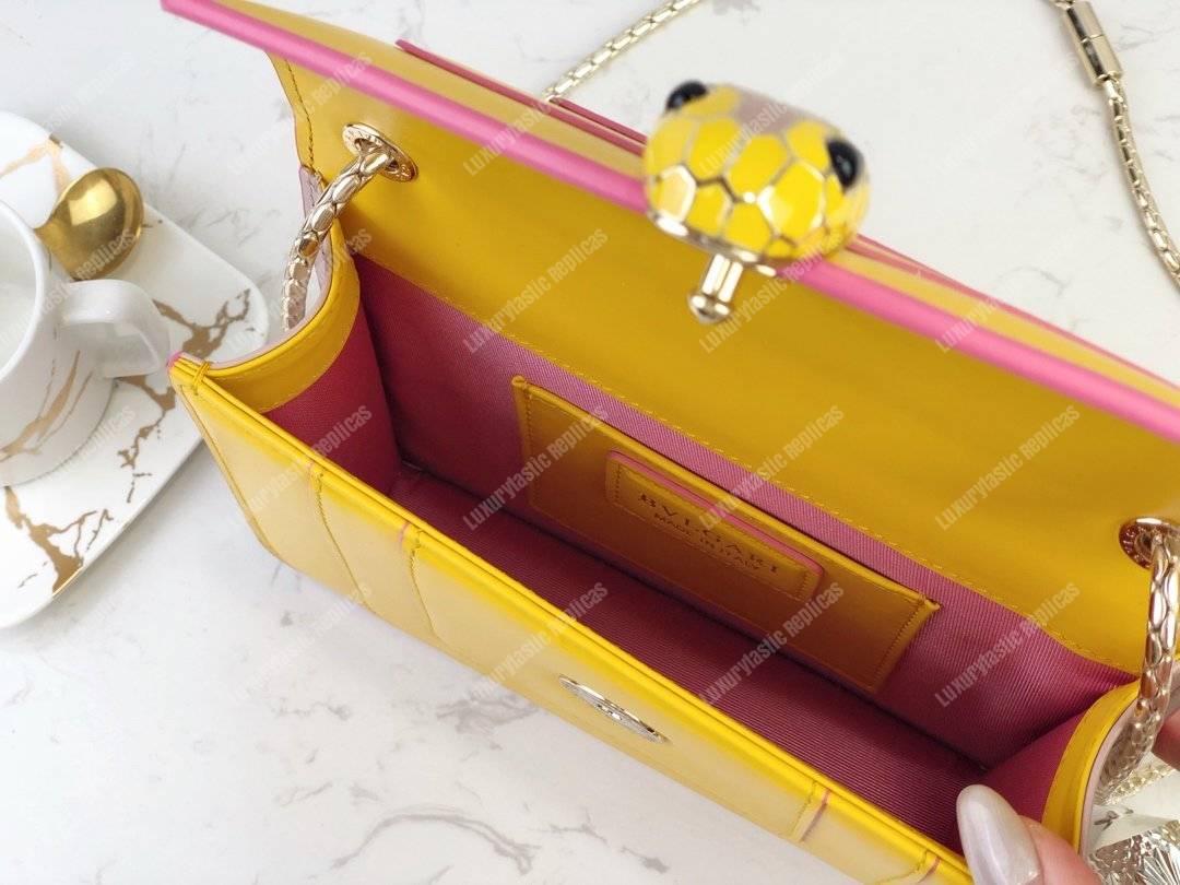 BVL Serpenti Forever Crossbody Bag Buttercup Citrine / Crystal Rose