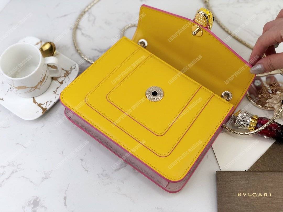 BVL Serpenti Forever Crossbody Bag Buttercup Citrine / Crystal Rose