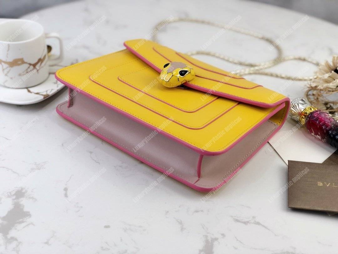 BVL Serpenti Forever Crossbody Bag Buttercup Citrine / Crystal Rose