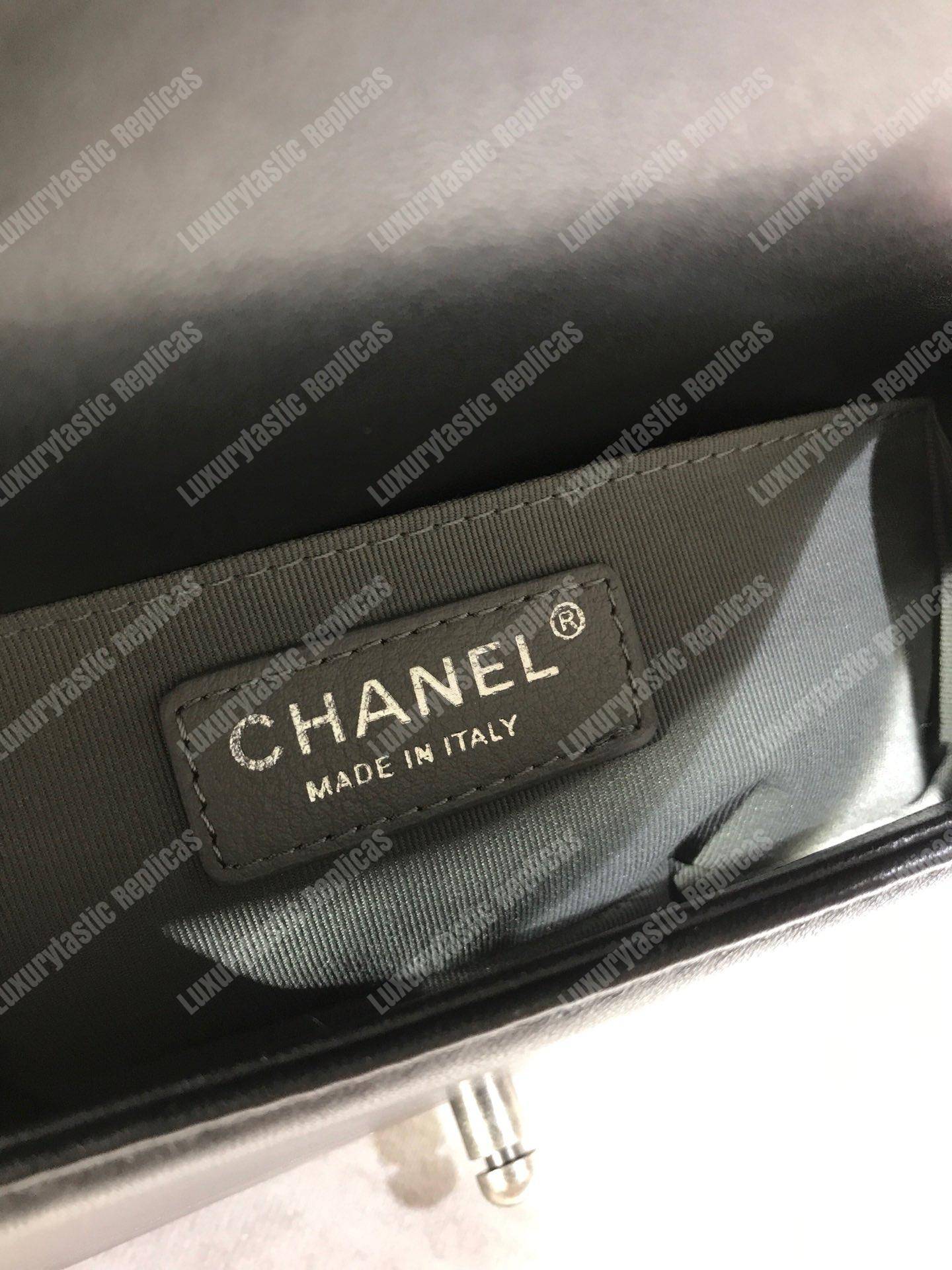 small boy Ch*el handbag black-ruthenium