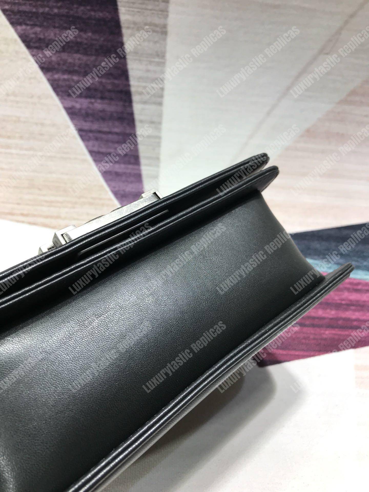 small boy Ch*el handbag black-ruthenium