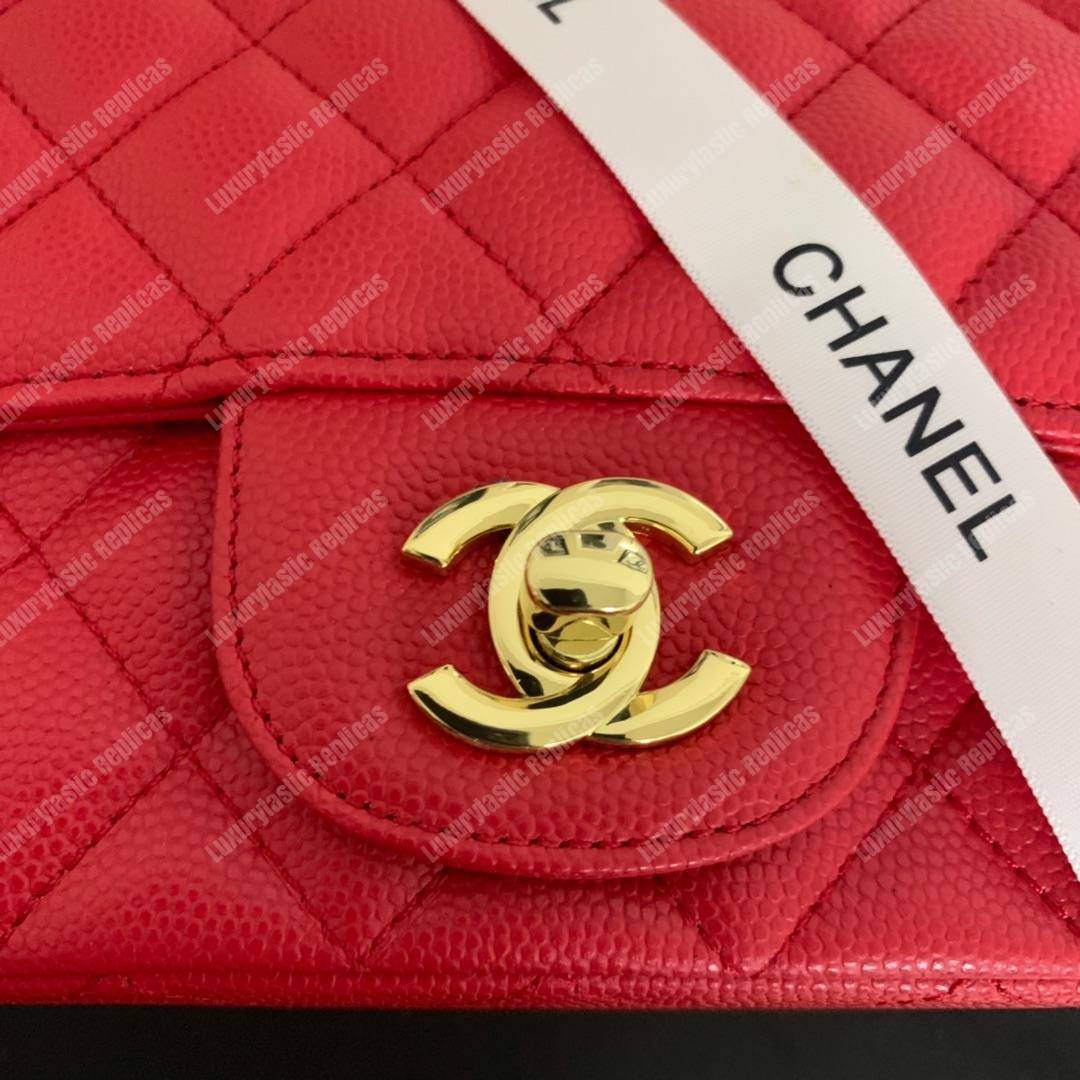 Ch*el mini flap bag red