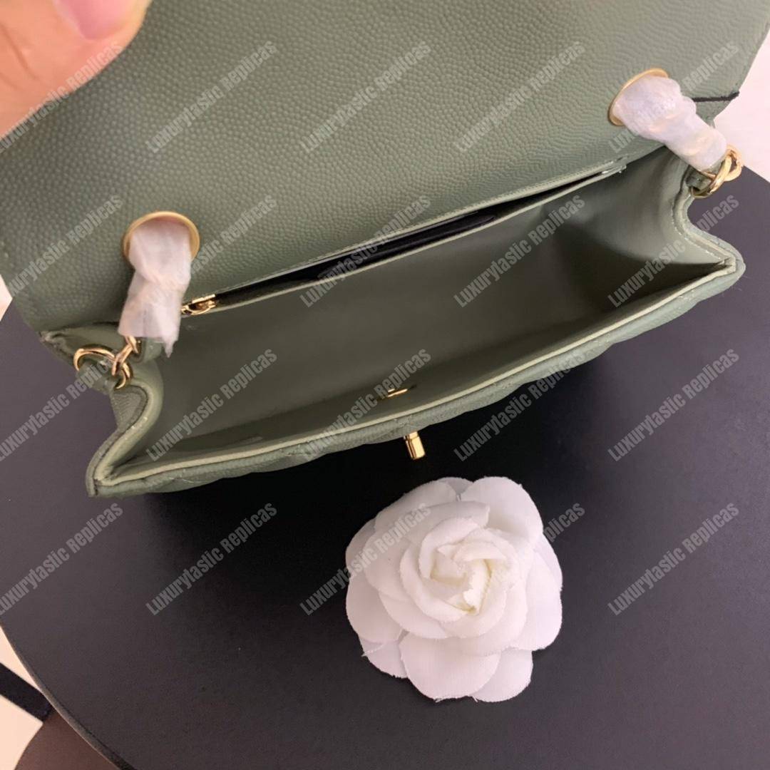 Ch*el mini flap bag grey