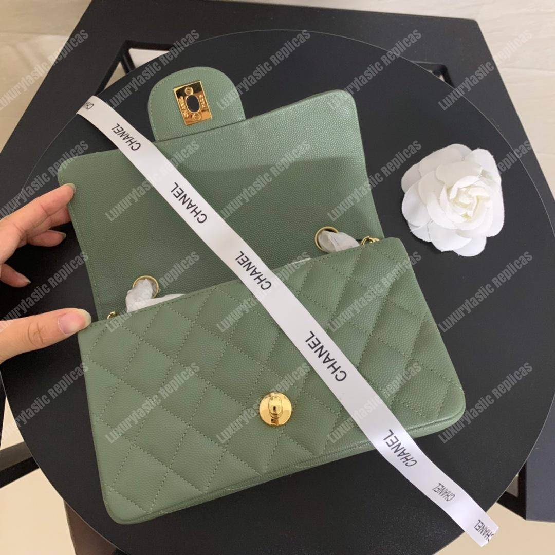 Ch*el mini flap bag grey