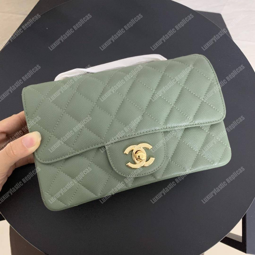 Ch*el mini flap bag grey