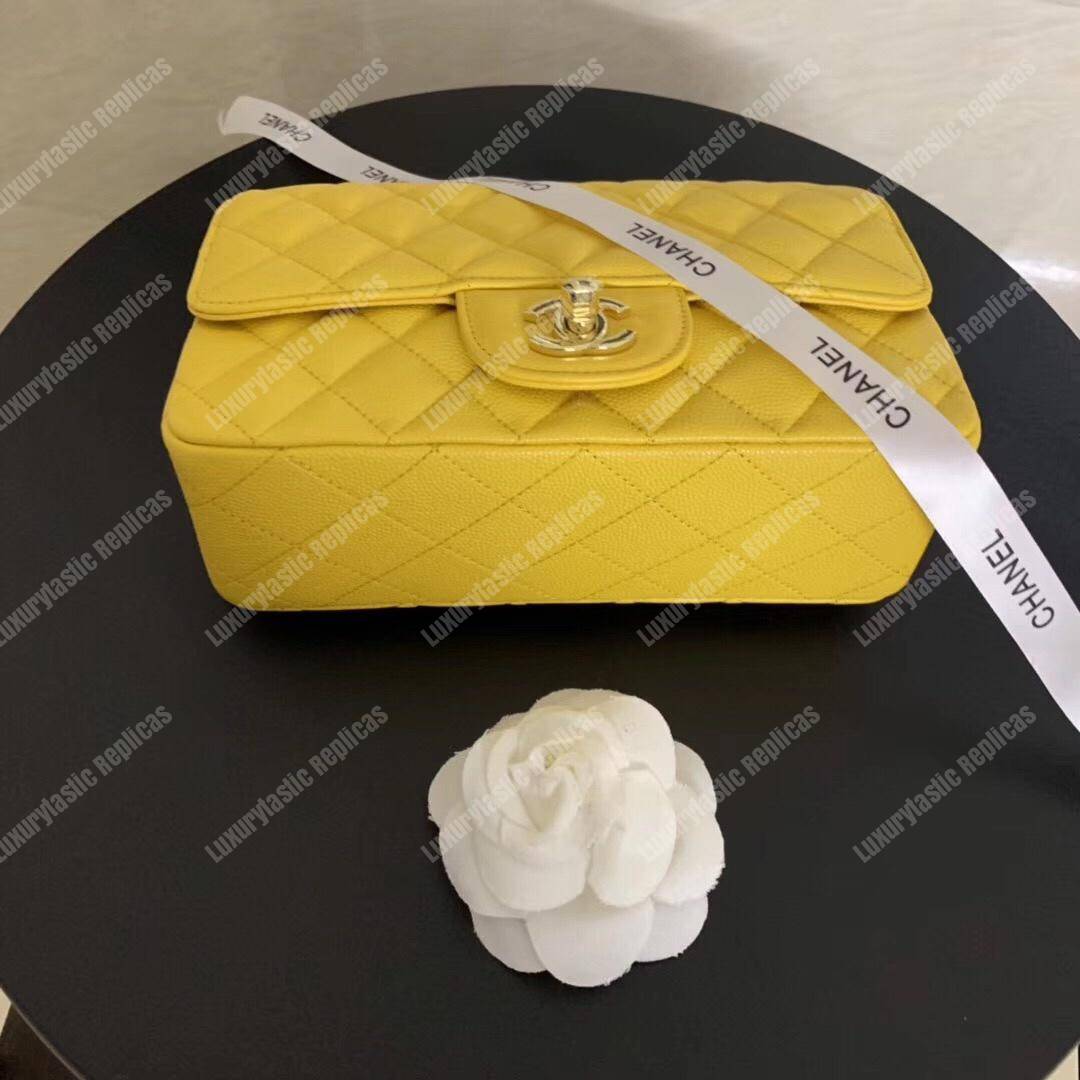Ch*el mini flap bag yellow