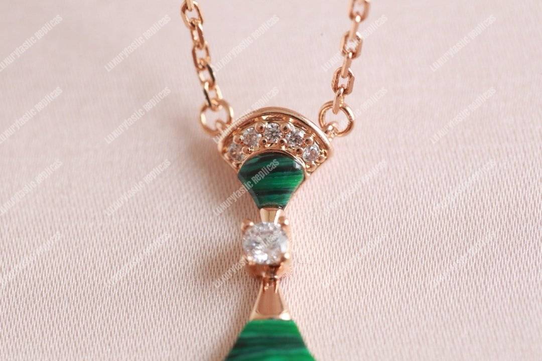 B*l*ai divas’ dream natural stone pendant necklace with diamonds