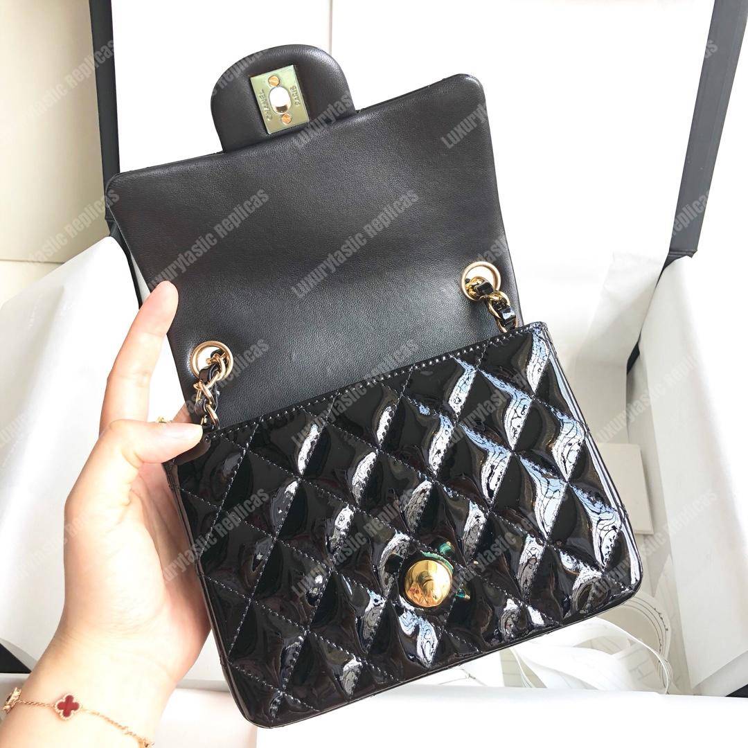 Ch*el mini flap bag black