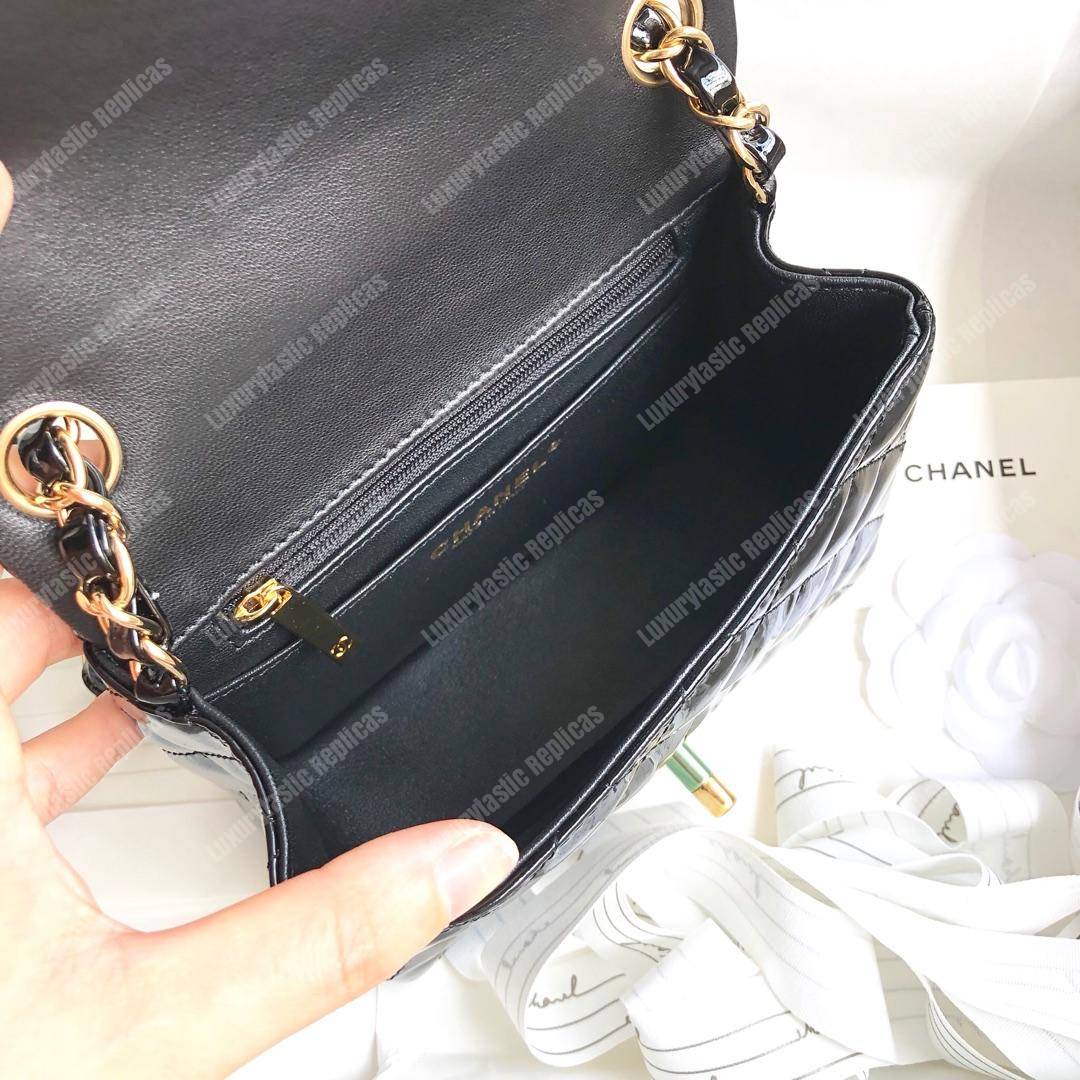 Ch*el mini flap bag black