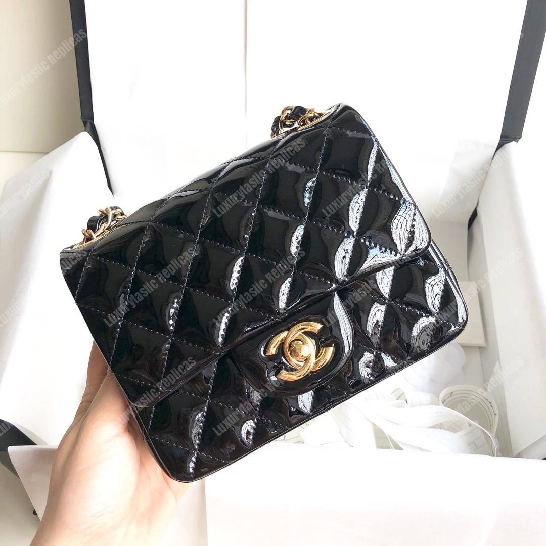 Ch*el mini flap bag black