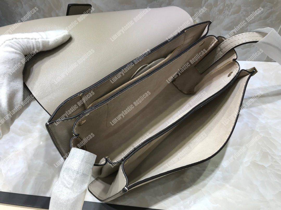 Chloe Faye Small Shoulder Bag In Smooth And Suede Calfskin Grey