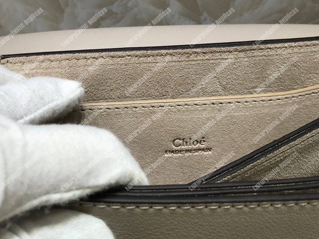 Chloe Faye Small Shoulder Bag In Smooth And Suede Calfskin Grey
