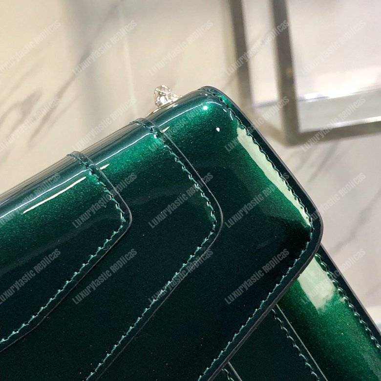 BVL Serpenti Forever Crossbody Bag Metallic Glacier Turquoise