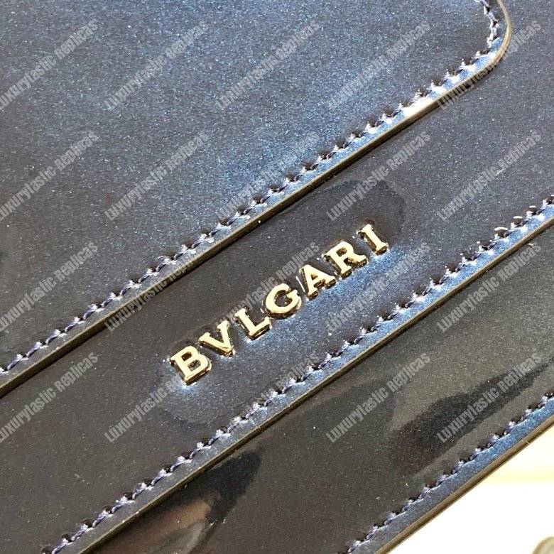 BVL Serpenti Forever Flap Cover Long Bag Metallic Royal Sapphire