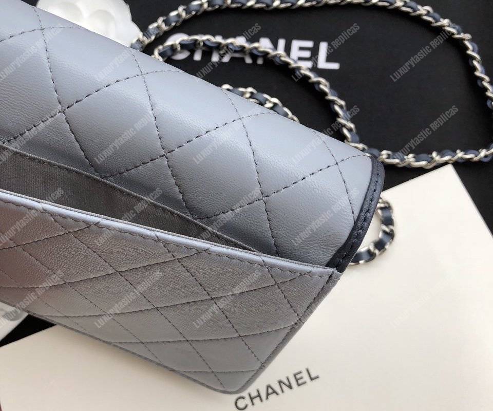 Ch*el wallet on chain – woc color pop cc lambskin light blue