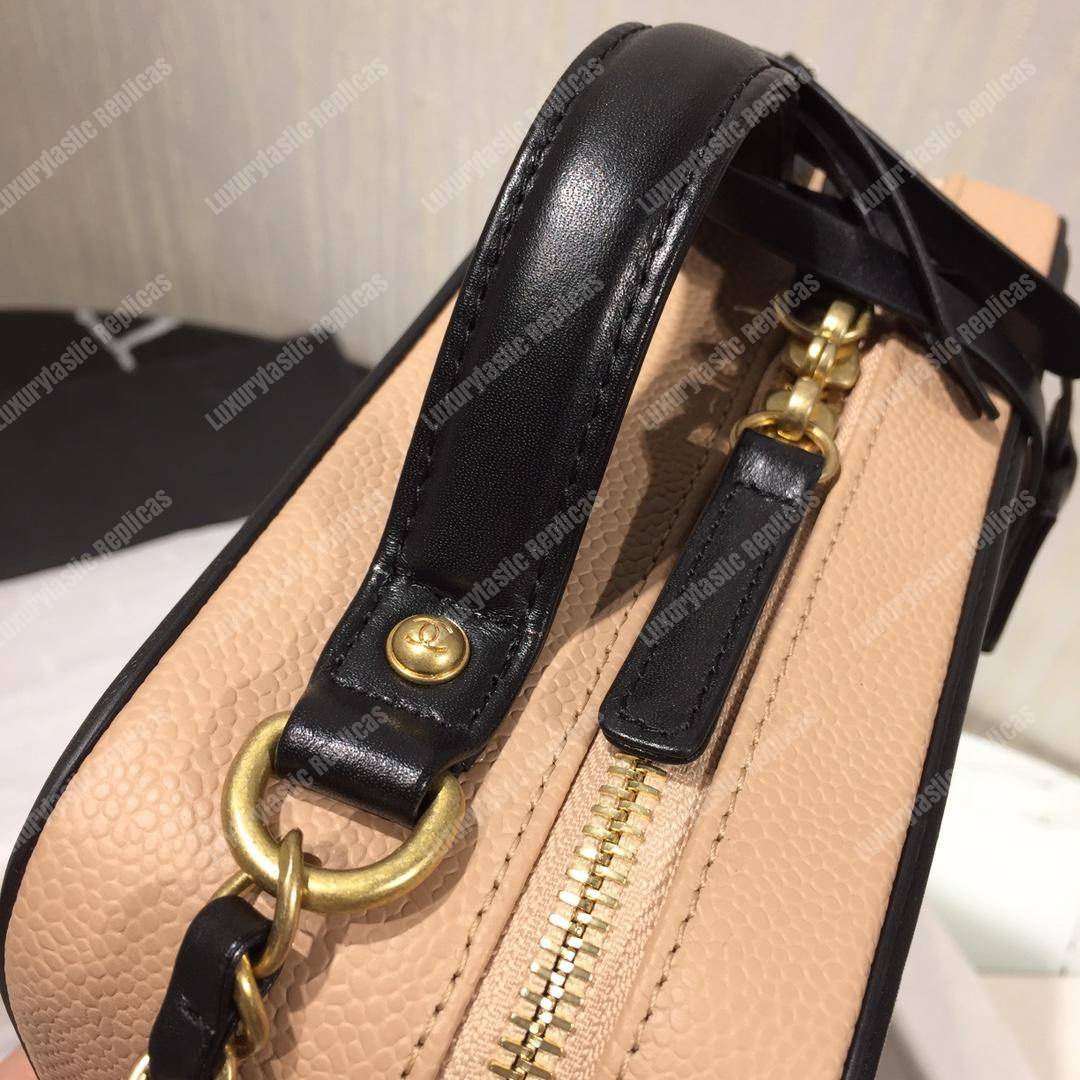 Ch*el medium vanity case beige