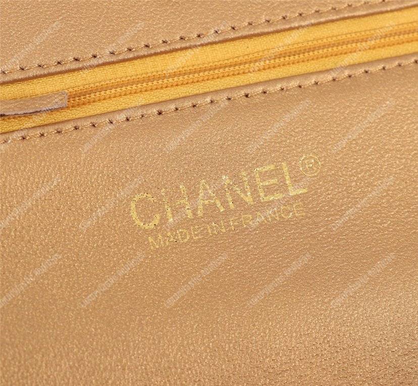 Ch*el gabrielle wallet on chain – woc crocodile embossed leather gold