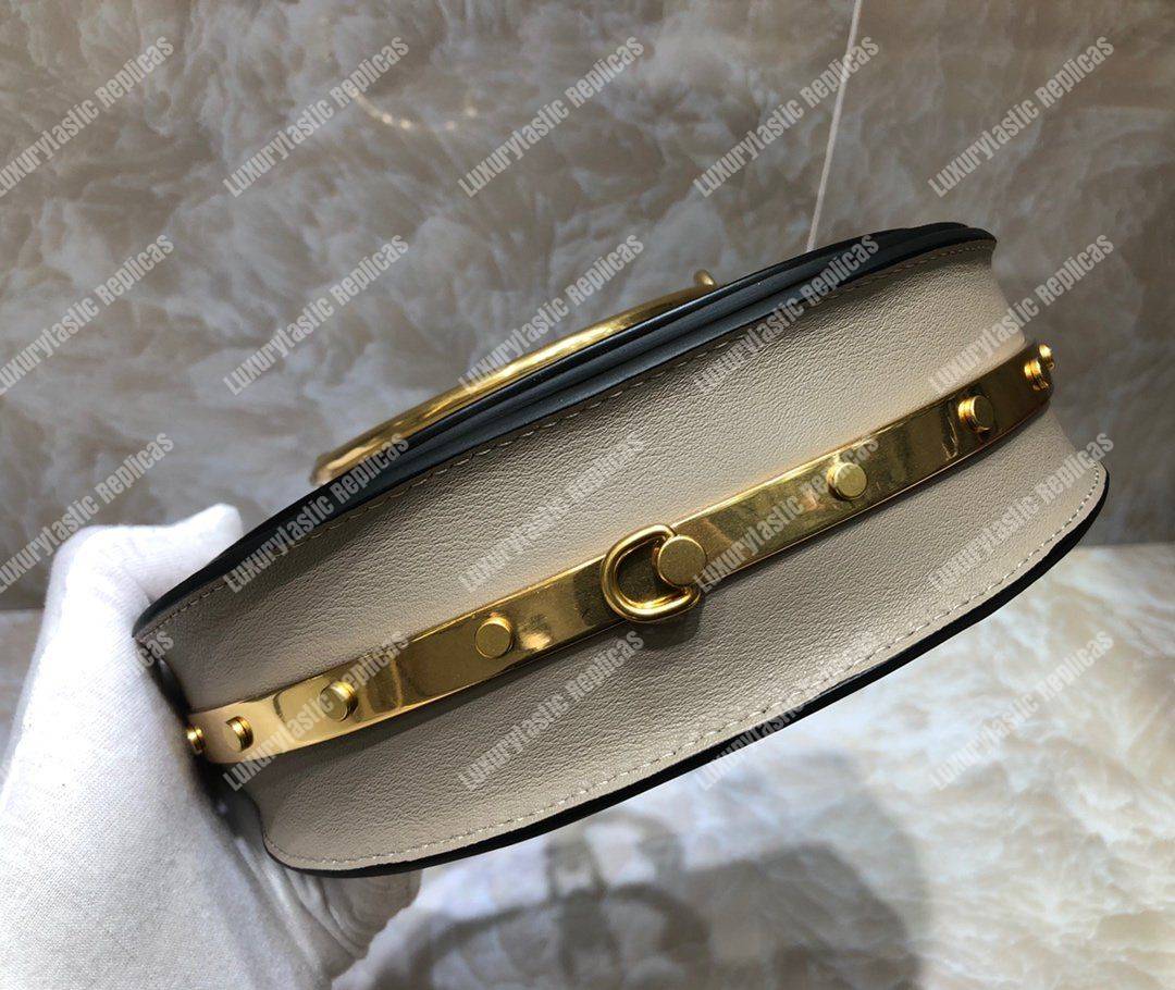 Chloe Small Nile Minaudière In Smooth Calfskin Grey