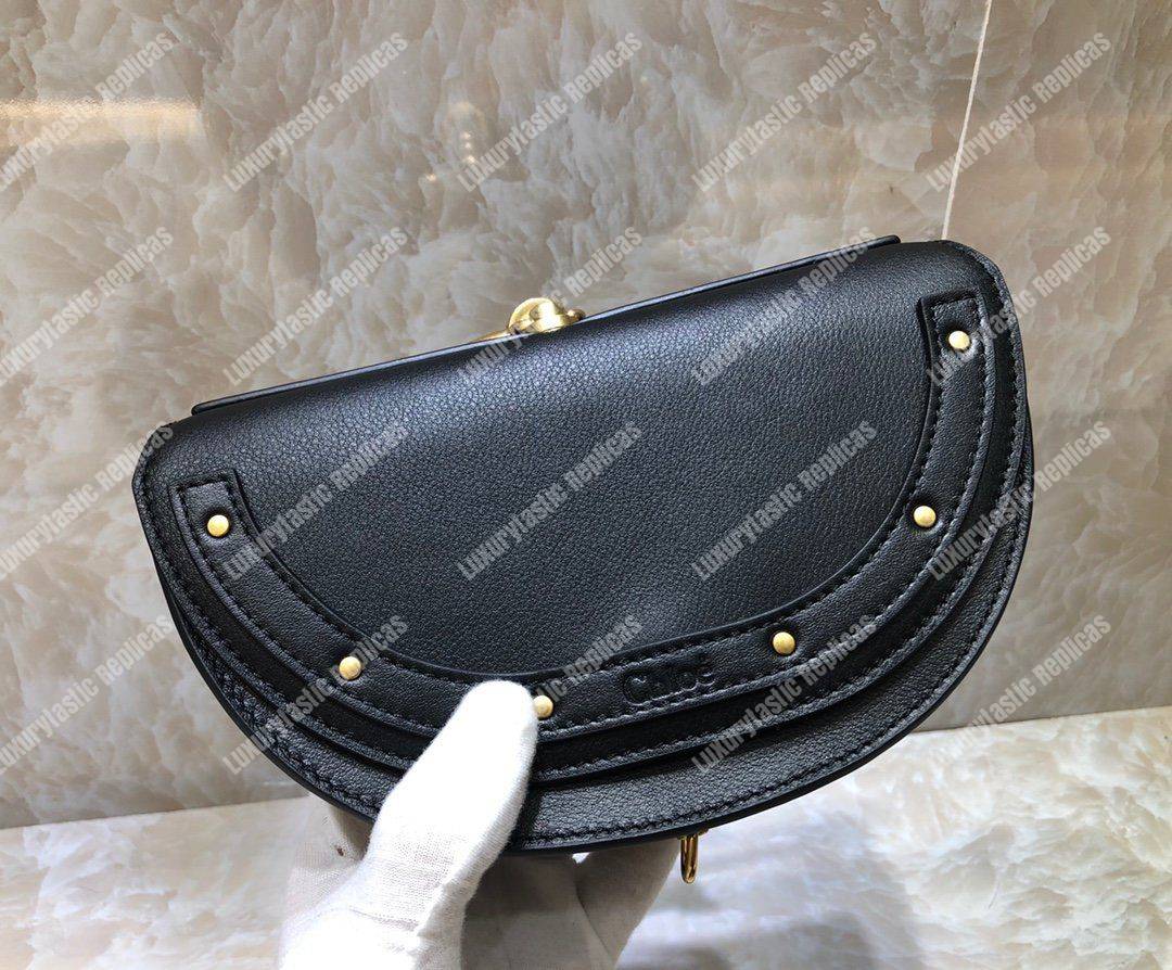 Chloe Small Nile Minaudière In Smooth Calfskin Black
