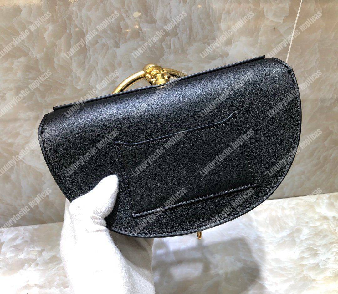 Chloe Small Nile Minaudière In Smooth Calfskin Black