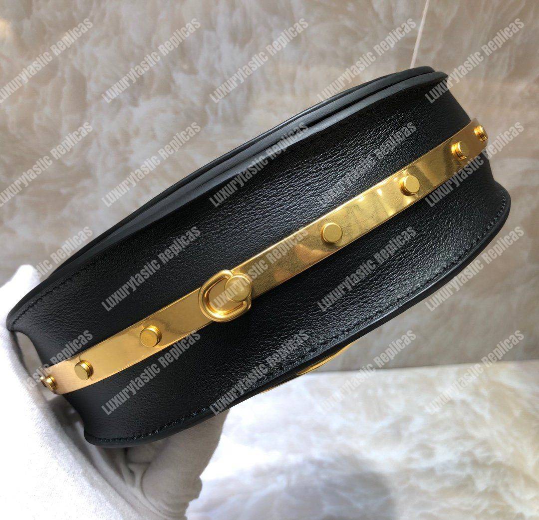 Chloe Small Nile Minaudière In Smooth Calfskin Black