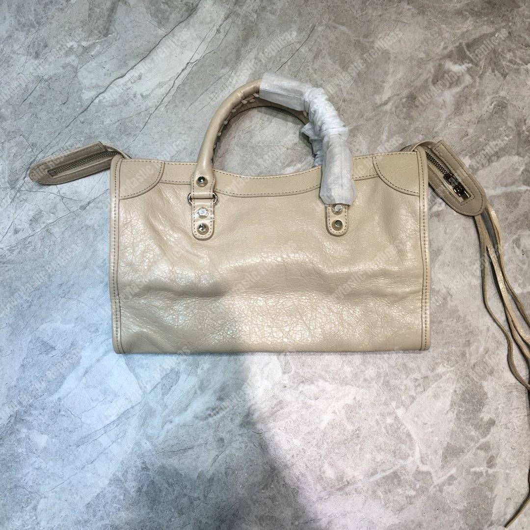 Ba*len*cia*ga classic city s silver logo strap white