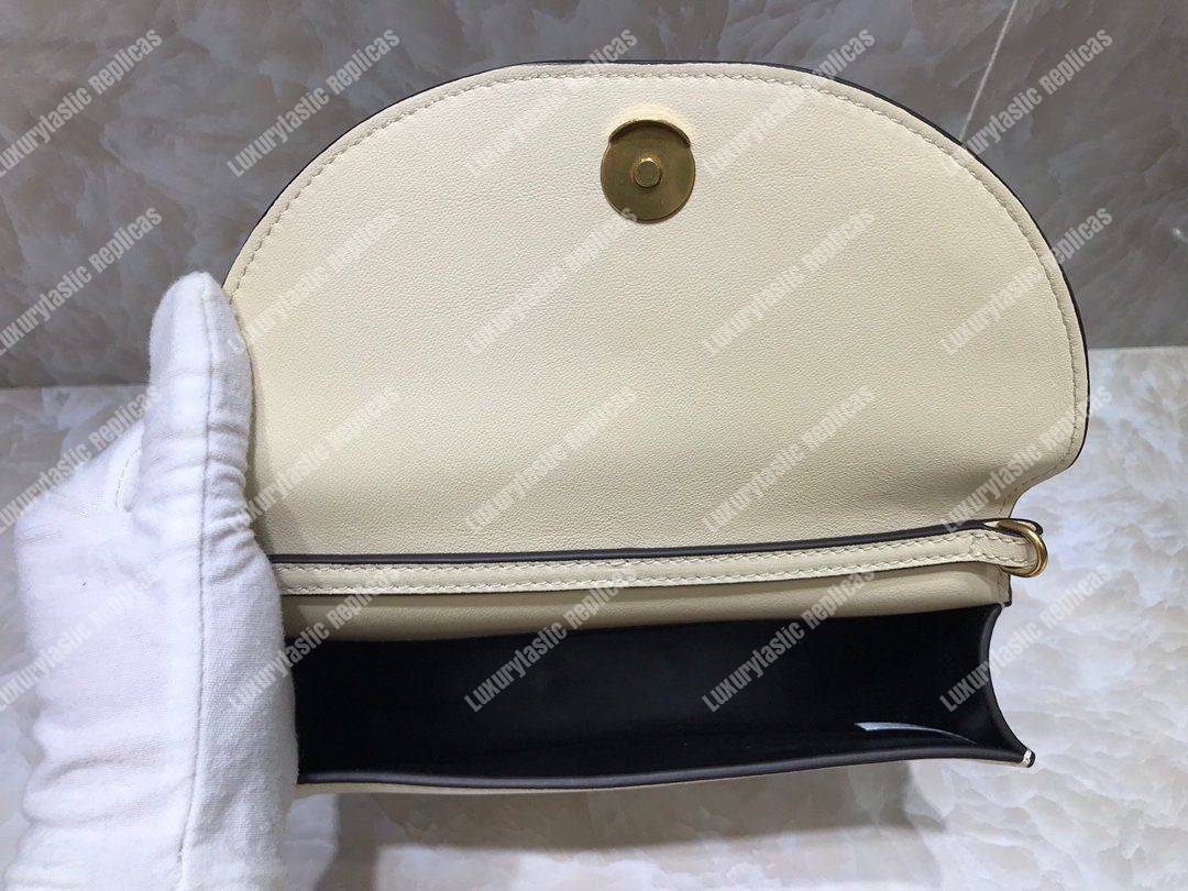 Chloe Small Nile Minaudière In Smooth Calfskin White