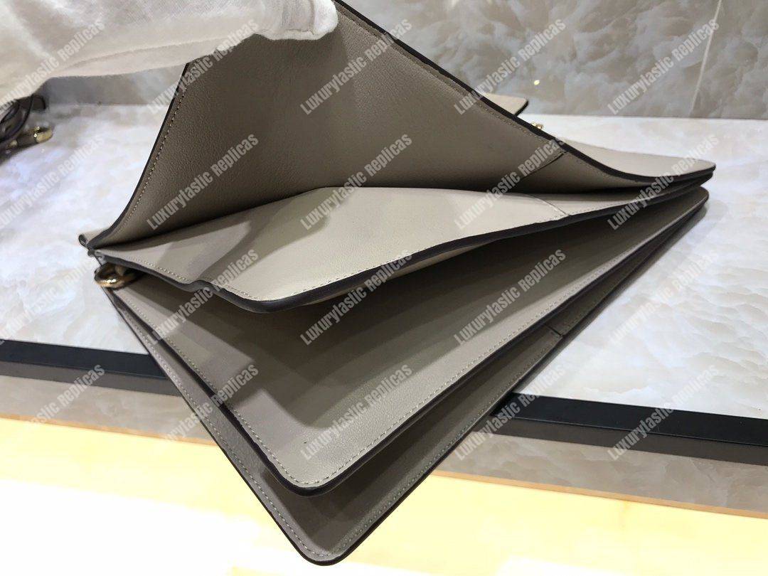Chloe Faye Shoulder Bag In Smooth And Suede Calfskin Grey
