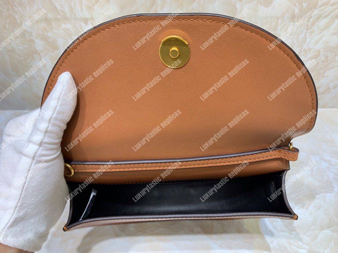 Chloe Small Nile Minaudière In Smooth Calfskin Brown