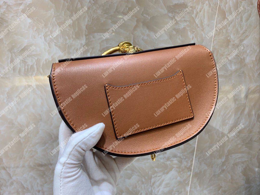 Chloe Small Nile Minaudière In Smooth Calfskin Brown