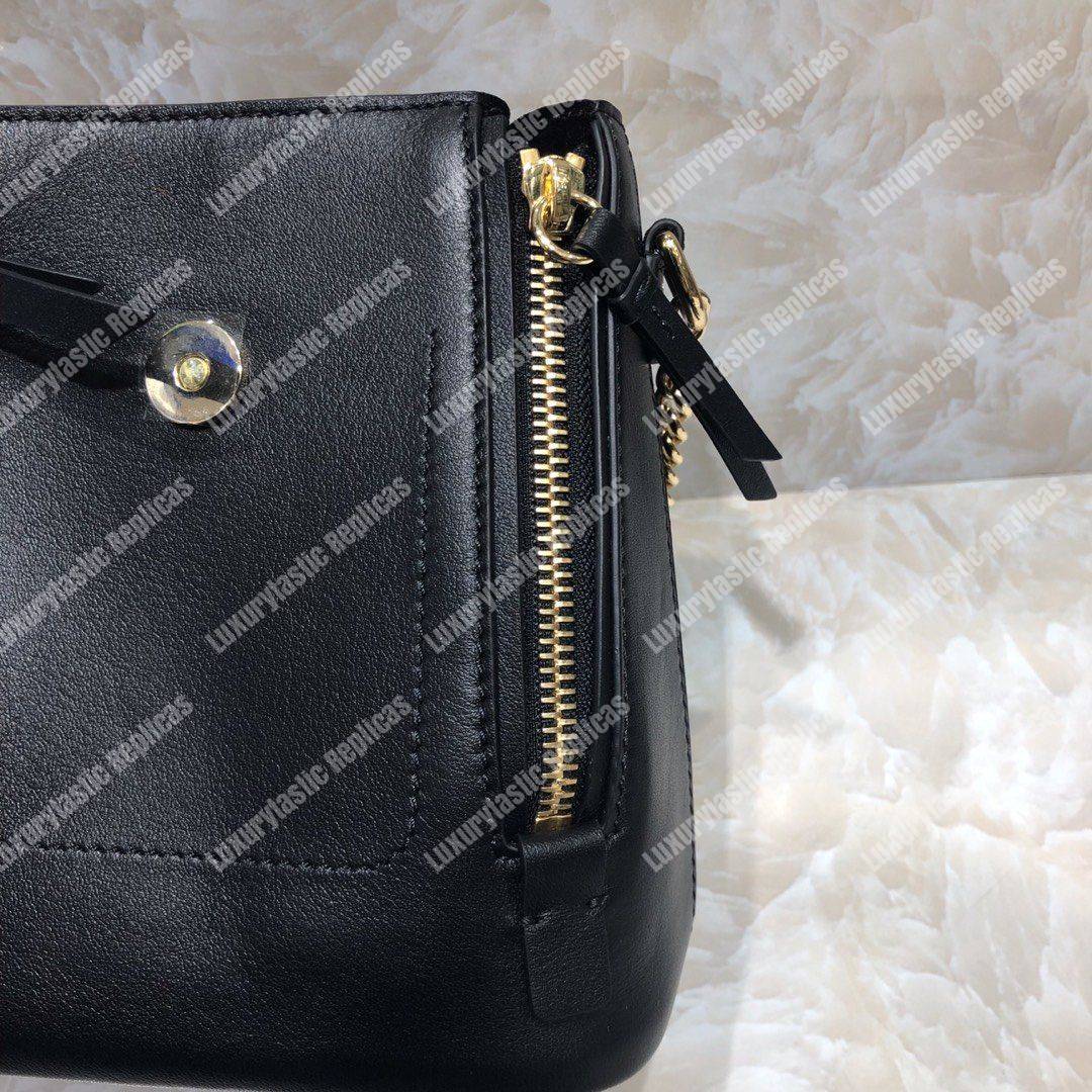 Chloe Mini Faye Backpack In Smooth And Suede Calfskin Black