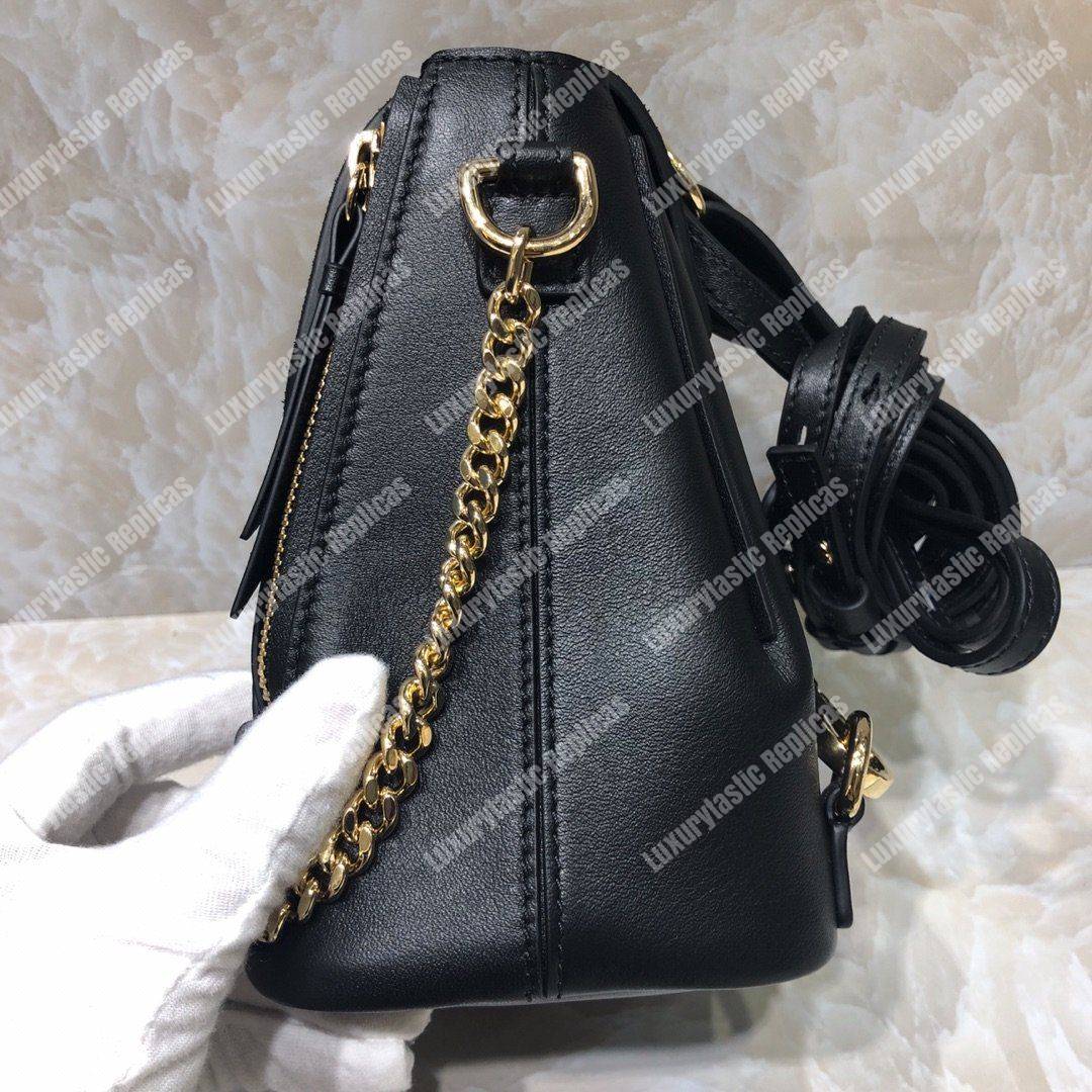 Chloe Mini Faye Backpack In Smooth And Suede Calfskin Black