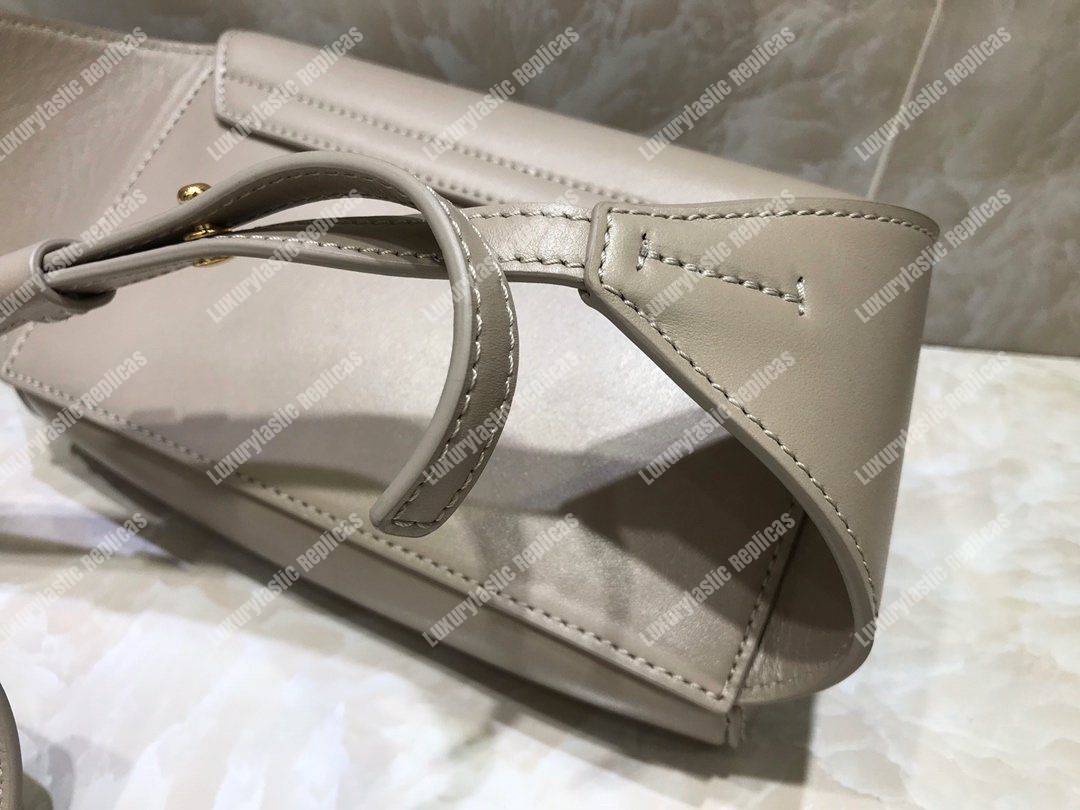 Chloe “C” Belt Bag In Shiny And Suede Calfskin Grey