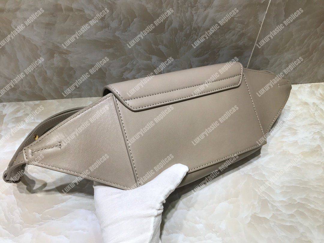 Chloe “C” Belt Bag In Shiny And Suede Calfskin Grey