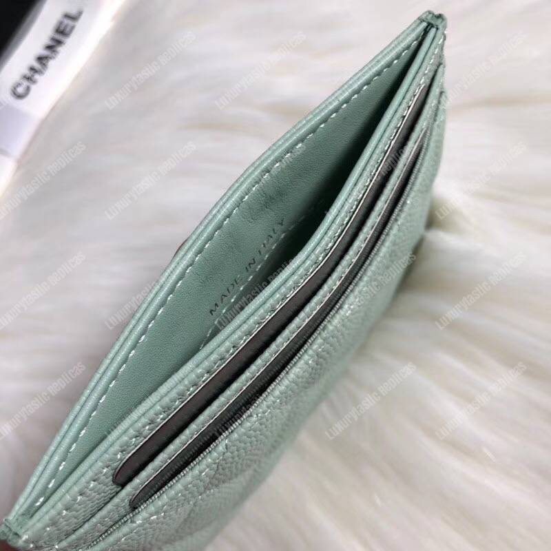 Ch*el boy card holder light green