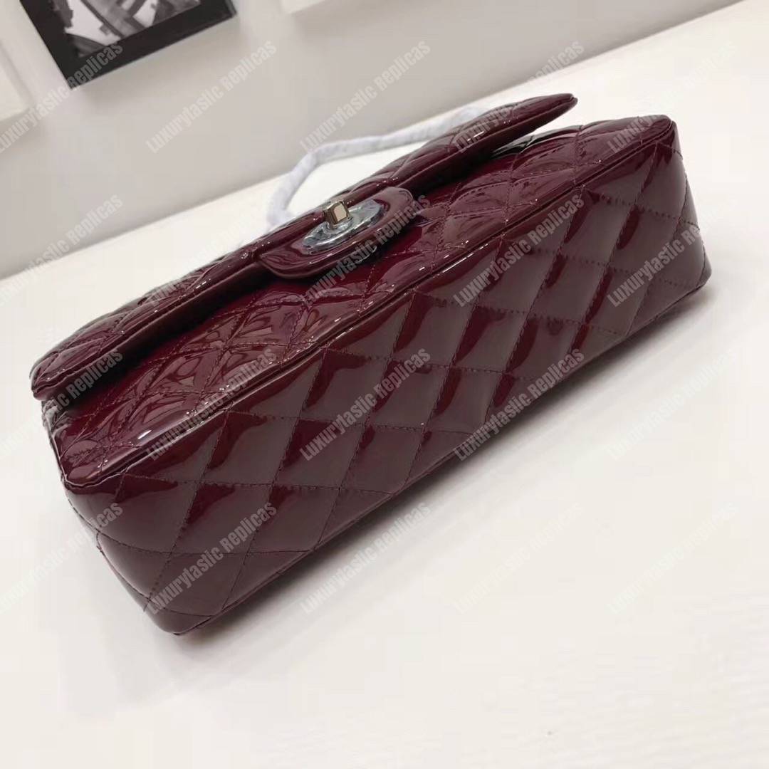 Ch*el classic medium flap bag burgundy