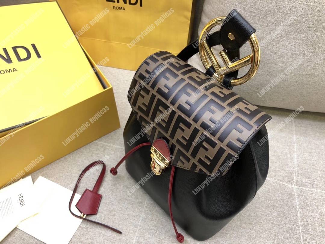 F**di multicolour leather backpack