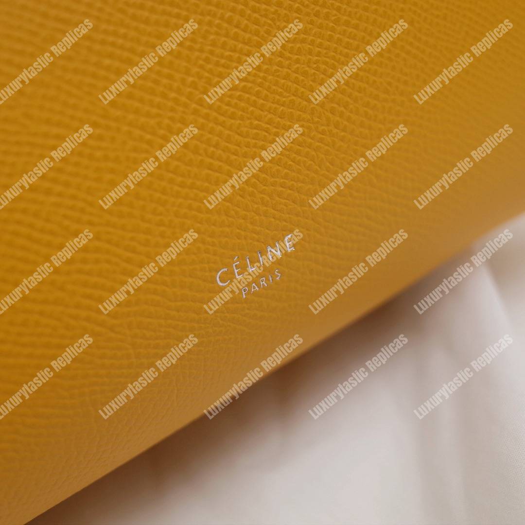 Ce**e nano belt bag in grained calfskin ocre