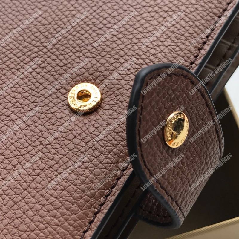 B**rry house check and leather wallet brown