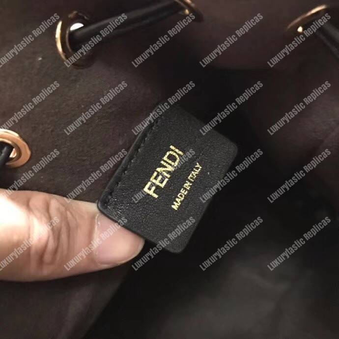 F**di mon tresor black leather mini bag